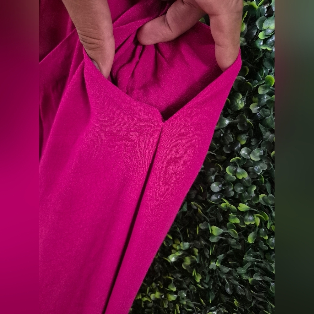 Lulu's Vibrant Fuchsia Midi Dress - Picture 9 of 9